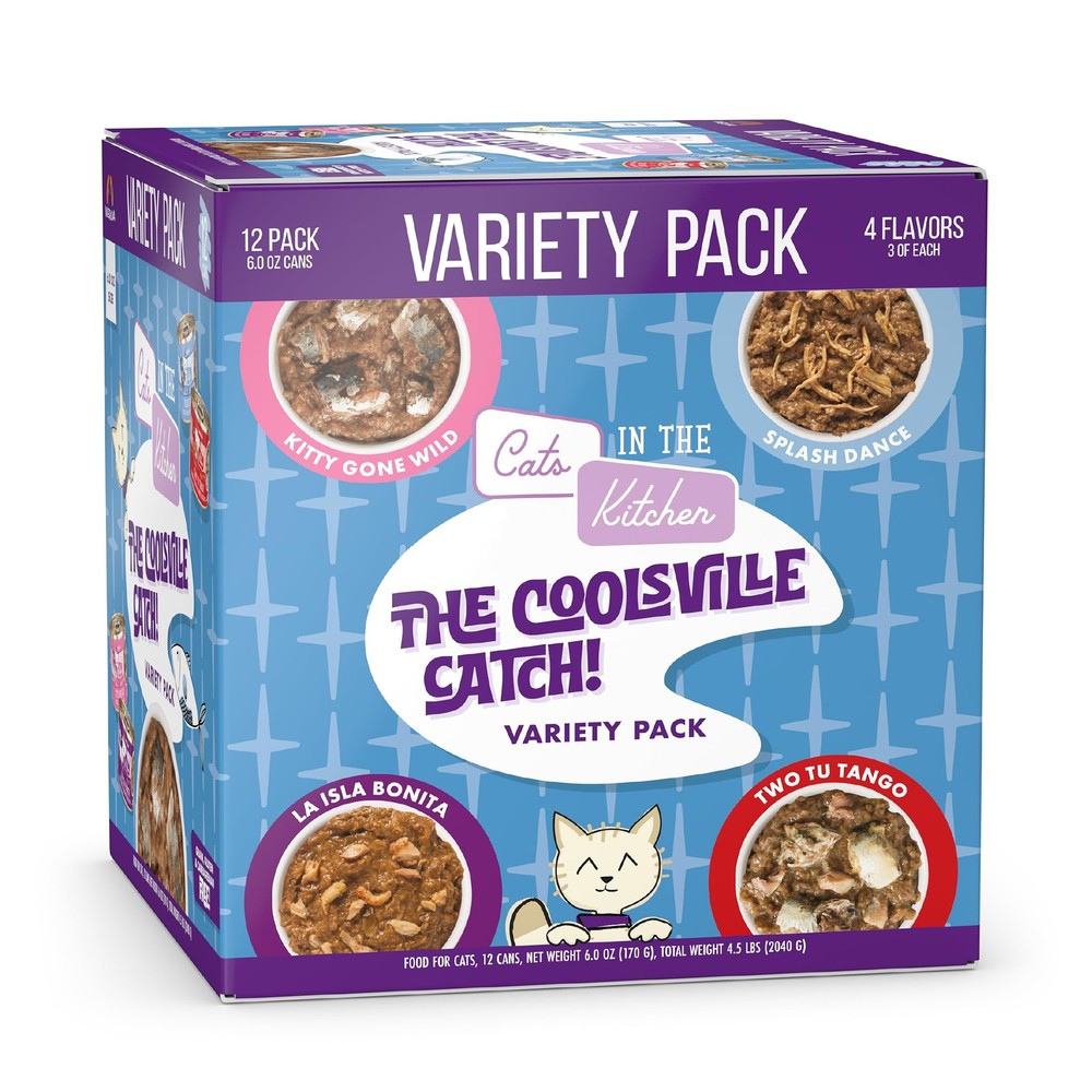 Weruva Cats in the Kitchen Coolsville Catch Variety Cans – 12x6oz Pack