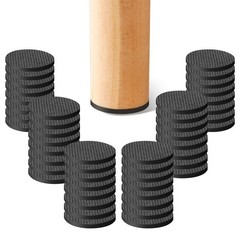 CHUNZEXI Non Slip Rubber Furniture Pads & Grippers, 1 inch 48 Round, Black
