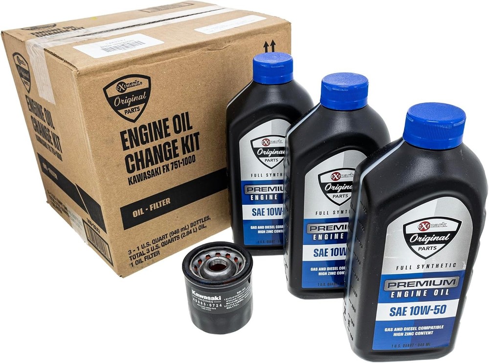Kawasaki FX751-1000 Oil Change Kit, 10W-50, OEM 146-3247.