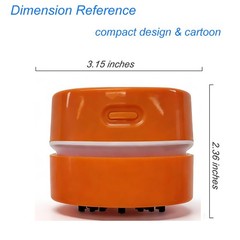 Vishui Mini Desk Vacuum Cleaner, Rechargeable Cordless Handheld Crumb Orange