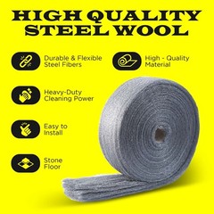 Steel wool 115FT 5LB grade 0000 super fine jumbo roll final finish SIMBASTEEL HD