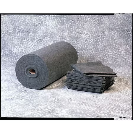 Oil-Dri L90841 Sorbent Roll, 65 Gal, 3 Ft X 150 Ft, Universal, Gray,