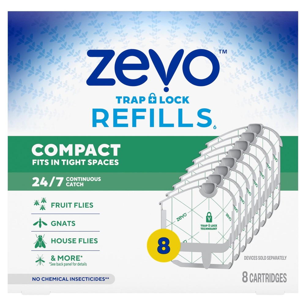 Zevo Compact Flying Insect Trap Official Refill Cartridges – Fits Zevo…