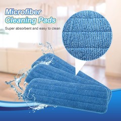 3 Pack 16.5“ Universal Fit Flat Mop Pads, Pads