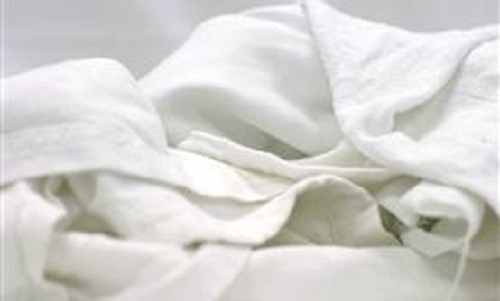 White Knit Reclaimed T-Shirt Rags (with print) 25LB Box