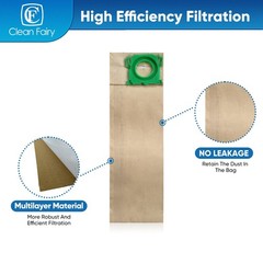 CF Clean Fairy 20pack Vacuum Filter Bags Compatible with Windsor Sensor Brown