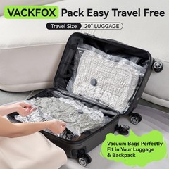 VACKFOX 12 Pack Vacuum Bags Green-12 + USB & TYPE-C Pump, Green