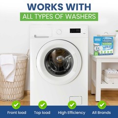 Clean Elements Washing Machine Cleaner 1 Count (Pack of 24), Blue/White