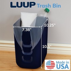 STORi Luup Bathroom Wastebasket, Secure Grocery Bags, Plastic Garbage Contain…
