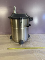 Soteco Stainless Steel Debris and Dust Collection Canister Tank w/Casters