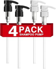4-Pack Shampoo Pump for Liter 33.8 oz Shampoo and Conditioner Pump Dispenser