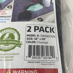 Drymate XL Oil Spill Mat 36×59 Charcoal 2-Pack Garage Protector