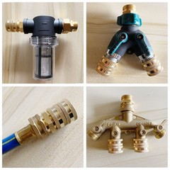 M MINGLE Garden Hose Adapter, Male to Male, Female Female, 3/4 inch, Gold