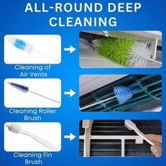 Oiktylr 18pcs Mini Split Cleaning Kit Bag, Waterproof AC Large, Blue