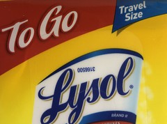Lysol Wipes Travel Pack 1ea 15ct Pk Lemon & Lime Scent-Kills 99% Germs-SHIP 24HR