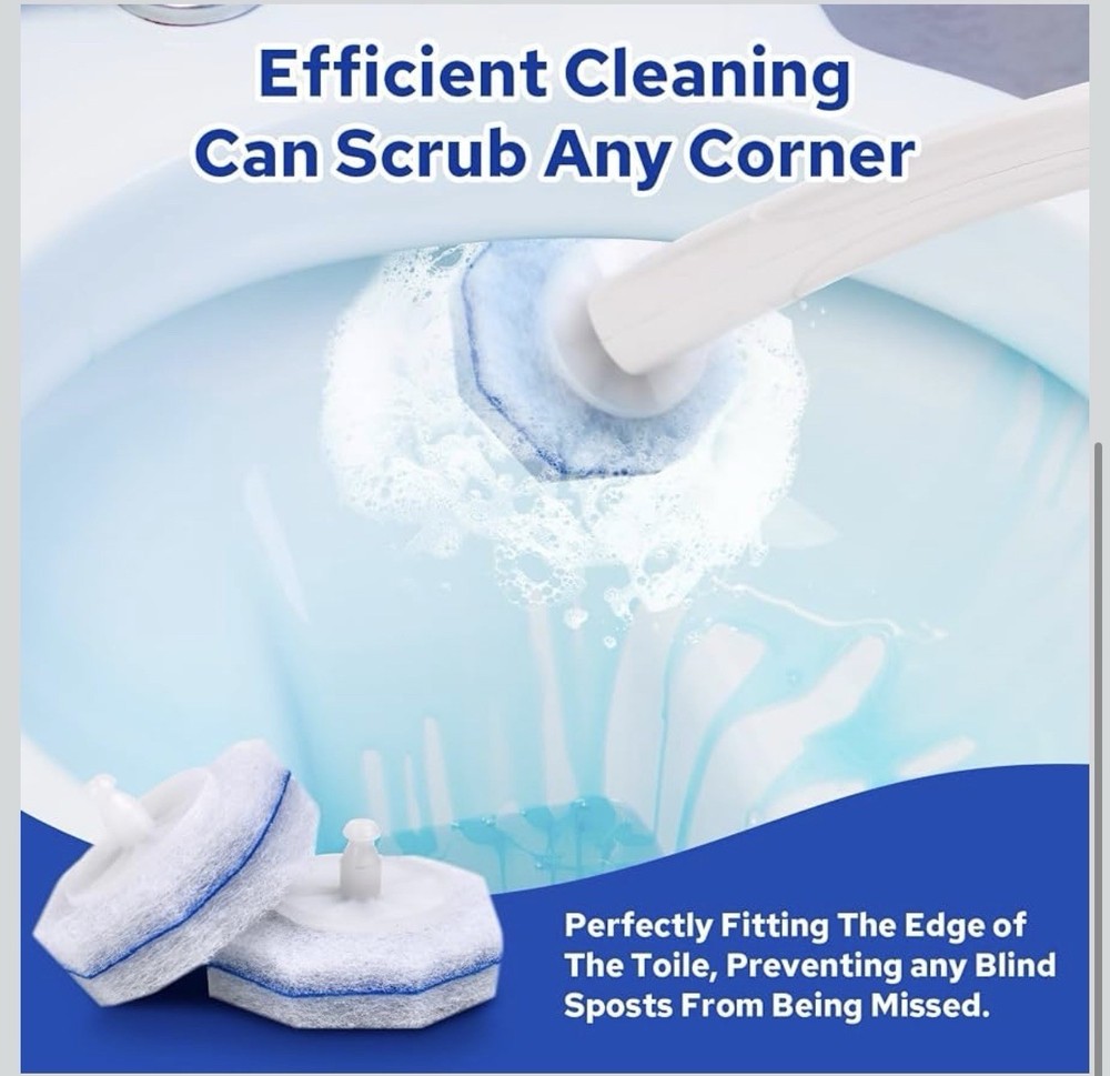 CECAILIN Disposable Toilet Brush Refill Pads 60pcs Fresh Scent