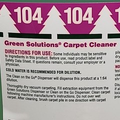 2 Liter Spartan Clean on the Go Green Solutions 104 Carpet Cleaner 3514 (67.6oz)