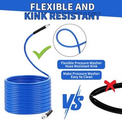Selkie Pressure Washer Sewer Jetter Kit – 100Ft X1/4″ Hydro 100FT, Blue-100ft