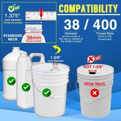 (Lot of 50) 1 Gallon White Pump Dispenser 38/400 Heavy Duty FREE SHIP USA NEW