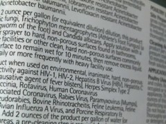 Hospital grade Disinfectant 1/2 Gal Makes 32 Gallons see pics Label Information