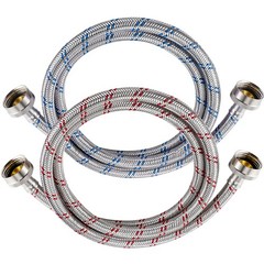 Yejesiy 4 Ft Washing Machine Hoses, 2 Packs Premium 4 Feet, red and blue