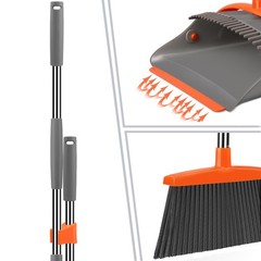 Ivandar Broom And Dustpan Set For Home Broom And Dustpan Combo For Office Long