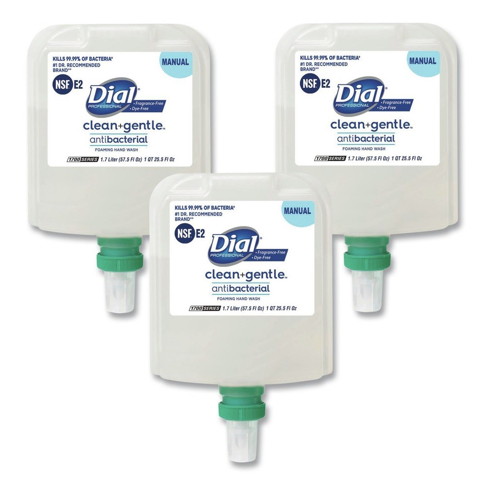 Dial Professional 32094 1.7 L Hand Wash Refill – Fragrance-Free (3/CT) New