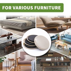 COVERCORNER Furniture Sliders for Carpet 8 PCS 3 1/2 inch Beige, Beige+black