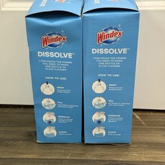 NEW (2) Windex Dissolve Glass Cleaner Concentrated Pod Starter Kit