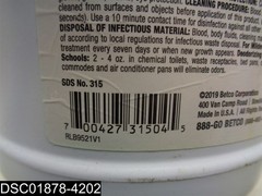 QTY=4Gal (4 X 1Gal) Betco AF315 Disinfectant 315 Cleaner 700427315045