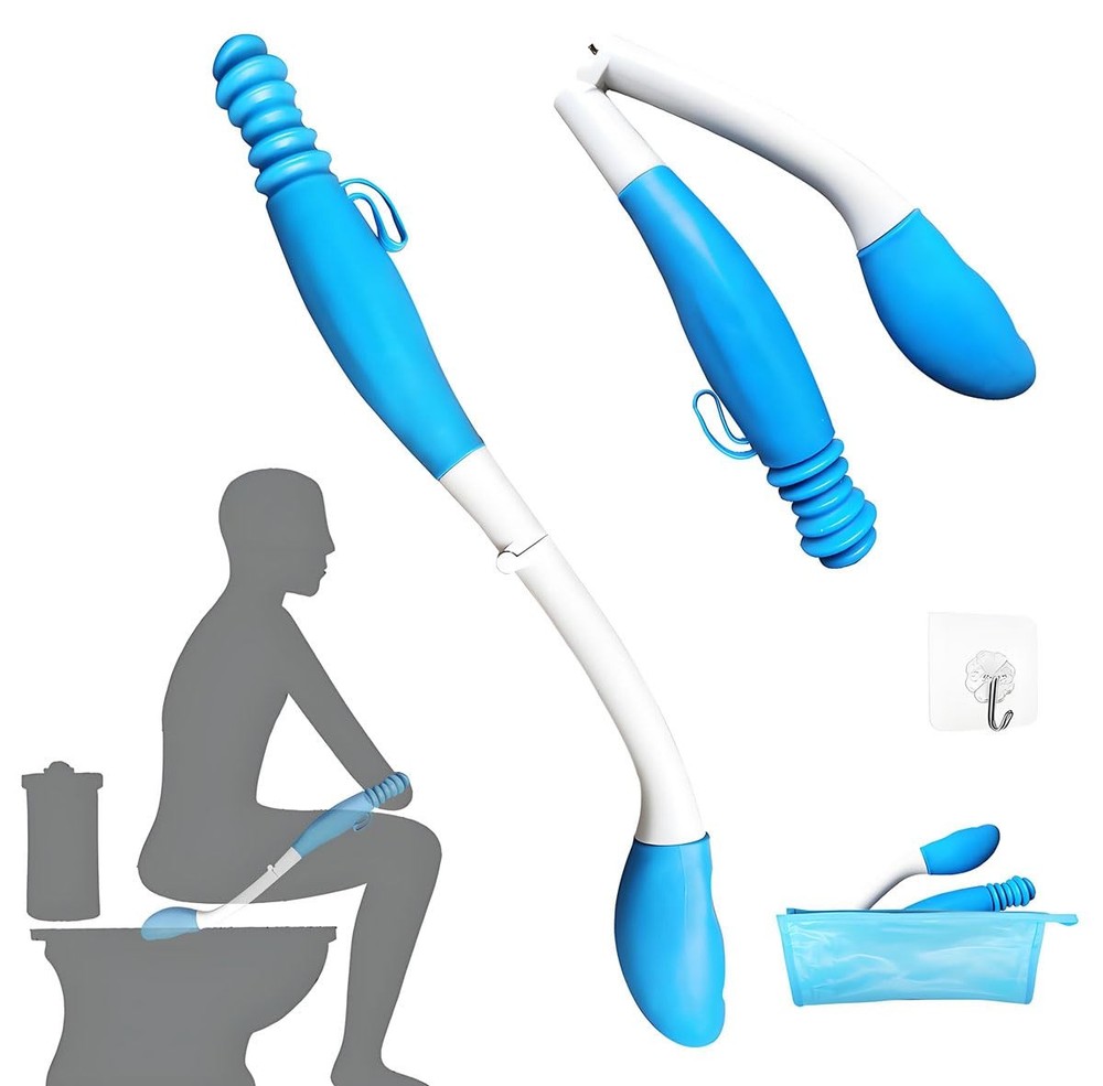 JJHREI Foldable Butt Wiper Tool – Toilet Aids for Wiping Bottom Buddy Wiper…