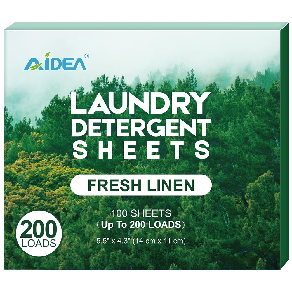 AIDEA Laundry Detergent Sheets, Washer Sheet Detergent, 1 Count (Pack of 100)
