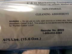 Lot Of 12 Rolls Of Non-Sterile Cleaning-Absorbent Cotton Rolls .975 Lbs Weight