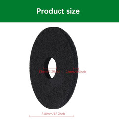 437.071 Floor Scrubber Pads, 12″ Diameter Black – Commercial Floor Scrubber Pads
