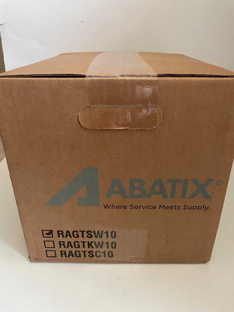 10 lb box – White Knit Cotton T-Shirt Cleaning Rags New – Can Dispense from Box