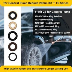 General Pump Rebuild Kit T/TS Series 20Mm Pressure Washer Seal Packing Kit