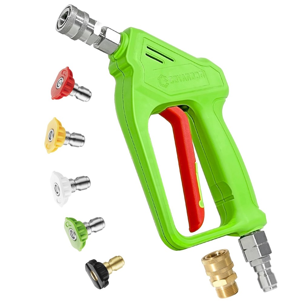 4000 PSI Pressure Washer Short Gun with Swivel Plug Quick Connect Coupler Handle
