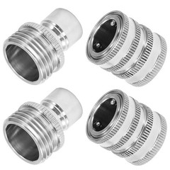 M MINGLE Garden Hose Quick Connect Fittings, 3/4 Inch GHT inch, Brass