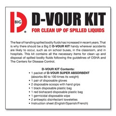 Big D 169 Industries D’vour Powder All Inclusive Clean-up Kit (6/Carton) New