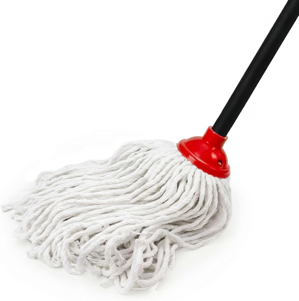Indoor Cotton Mops for Floor Cleaning, 52″ Long Handle Cotton Mop, Cleaning Mops