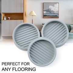 Furniture Coasters – 8 Pcs 2”Round Caster Cups 8pcs 2″ Round, Grey