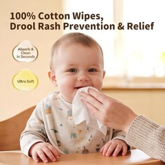 100% Cotton Dry Wipes, USDA Certified Baby Wipes, Soft & Gentle, Hypoallergen…