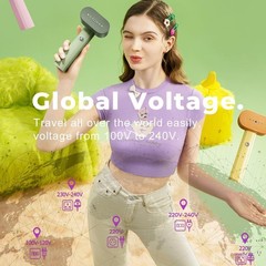 G6 Pro Handheld Clothes Steamer 100-240V Travel Compact Auto Shut Off Green