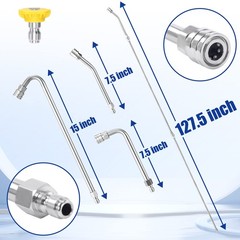 M MINGLE Pressure Washer Extension Wand – 120″ Upgrade Power 120 Inch
