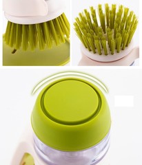 Dish Brush with Soap Dispenser, Dishwashing Kitchen Scrub Brushes Gray