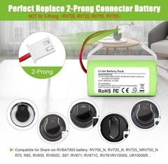 Kunlun Rvbat850 Ion Battery Replacement Battery For Shark Vacuum Rv1001Ae R75