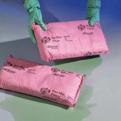 Pig Pil307 Sorbent Pillow, 6 Gal, 8 In X 17 In, Harsh Chemicals, Pink, 10 Pk