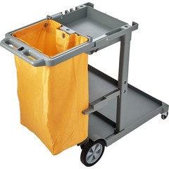 VEVOR Janitorial Trolley Cleaning Cart with PVC Bag for Housekeeping Office