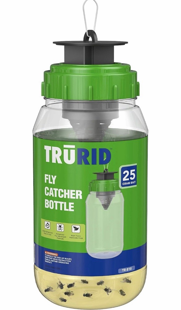 Fly Traps Outdoor- Reusable Hanging Fly Trap-Add Water Natural and Non-Toxic