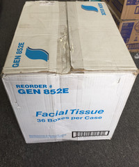 GEN 852E Facial Tissue Cube Box, 2-Ply, White, 85-Sheets/Box, 36 Boxes/Carton